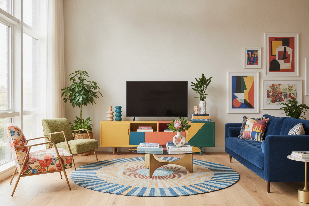 Stop Buying Walnut: Why Your Space Needs a Bold Color TV Stand