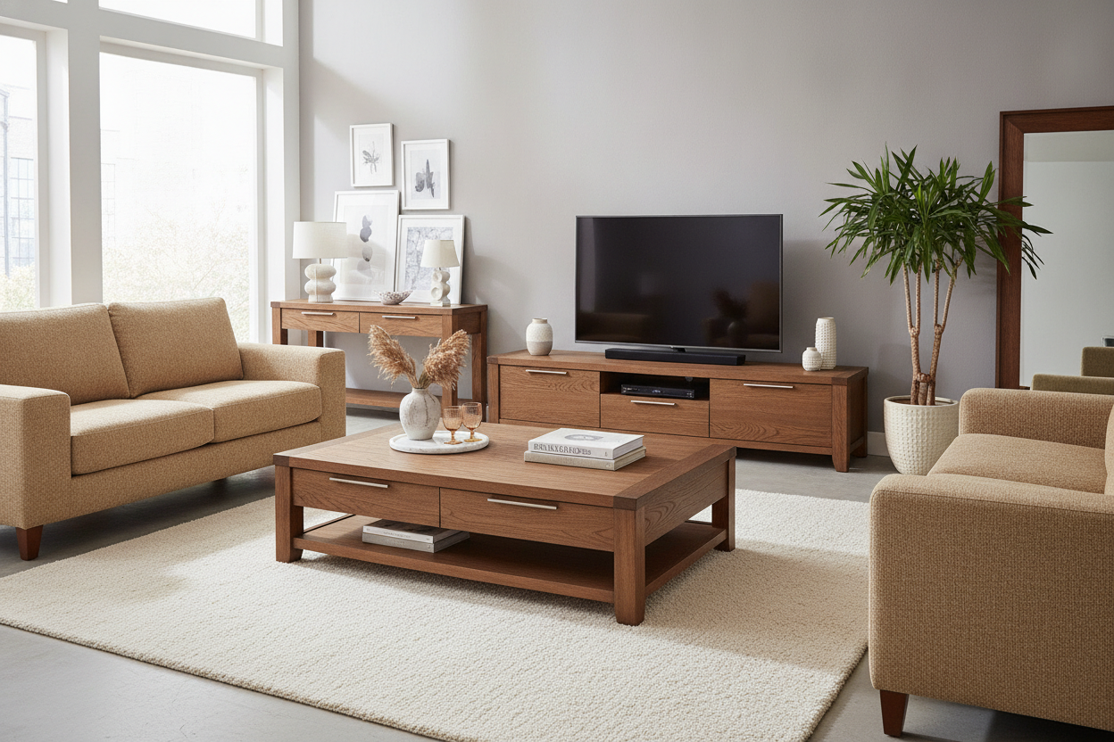 Why I Stopped Mixing Woods & Bought Coffee Table Sets With TV Stand