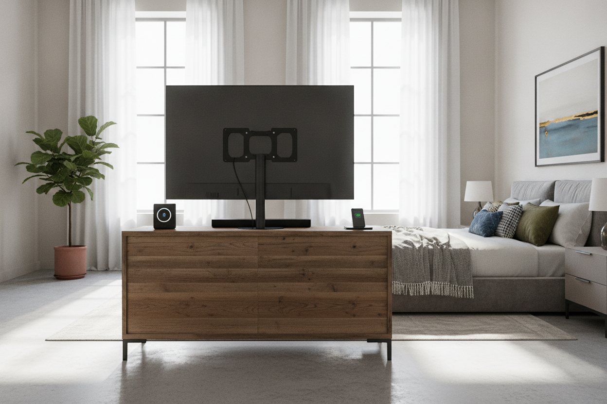 Why I Only Trust Table Top Stands for TV on My Bedroom Dresser
