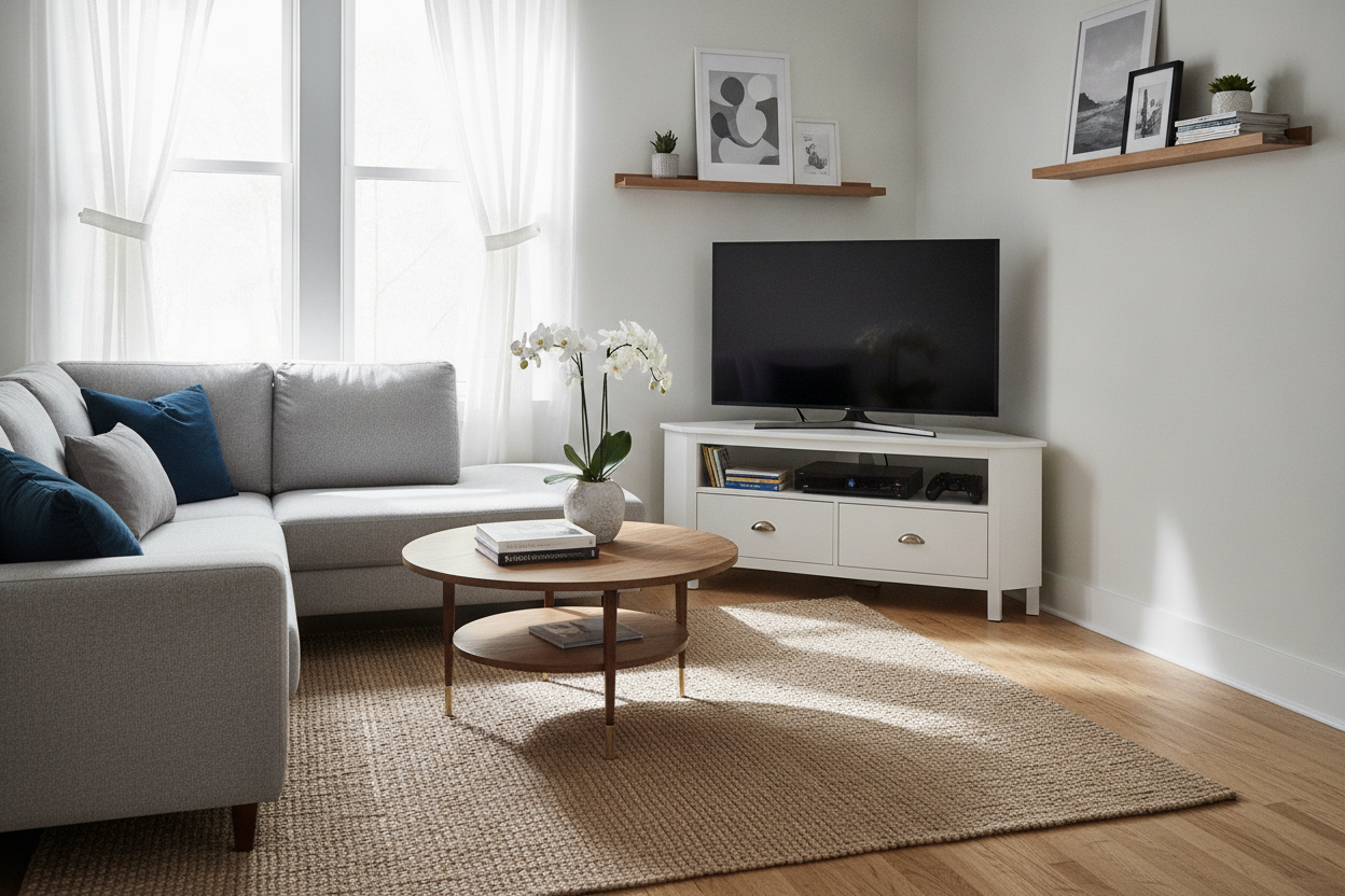 I Stopped Angling My Console and Bought a Hemnes Corner TV Bench