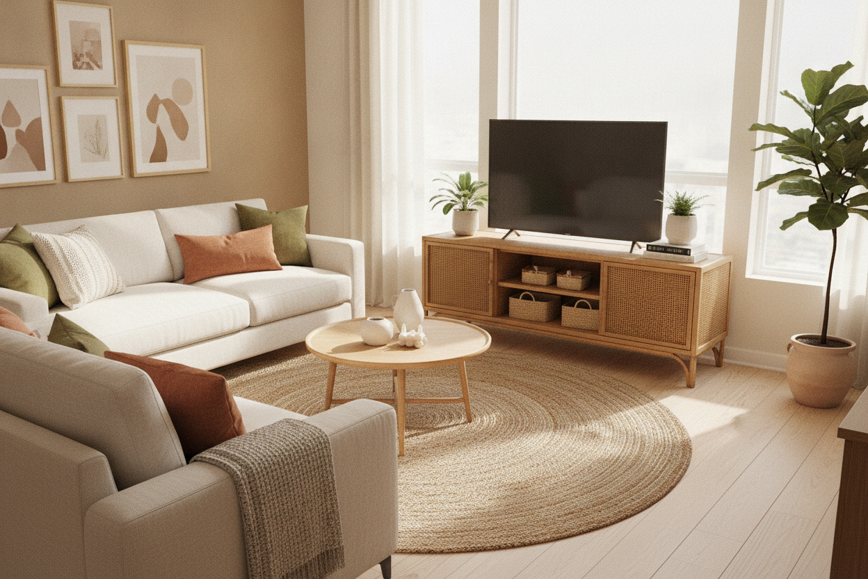 My Sterile Apartment Needed Texture, So I Got a Target Wicker TV Stand