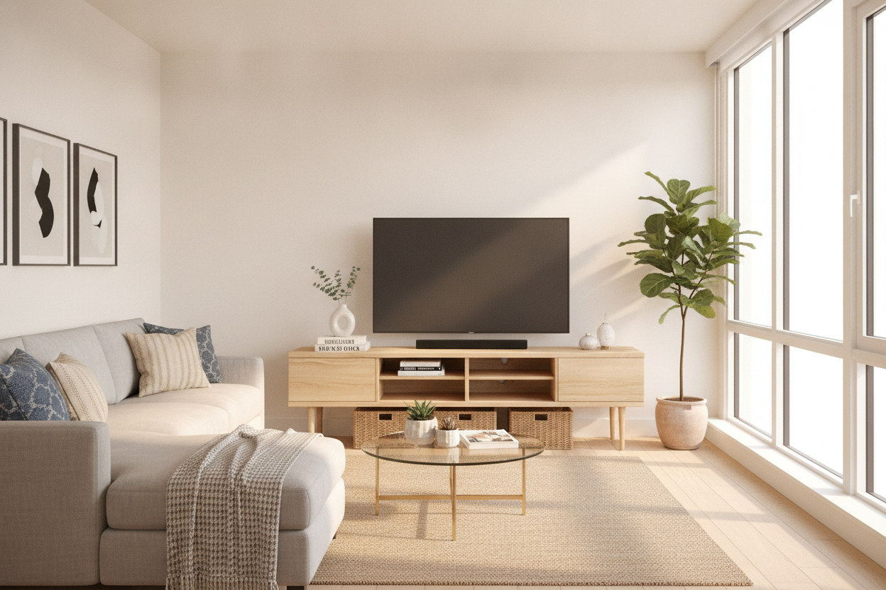 Why Your Small Apartment Actually Needs a 50 In TV Console