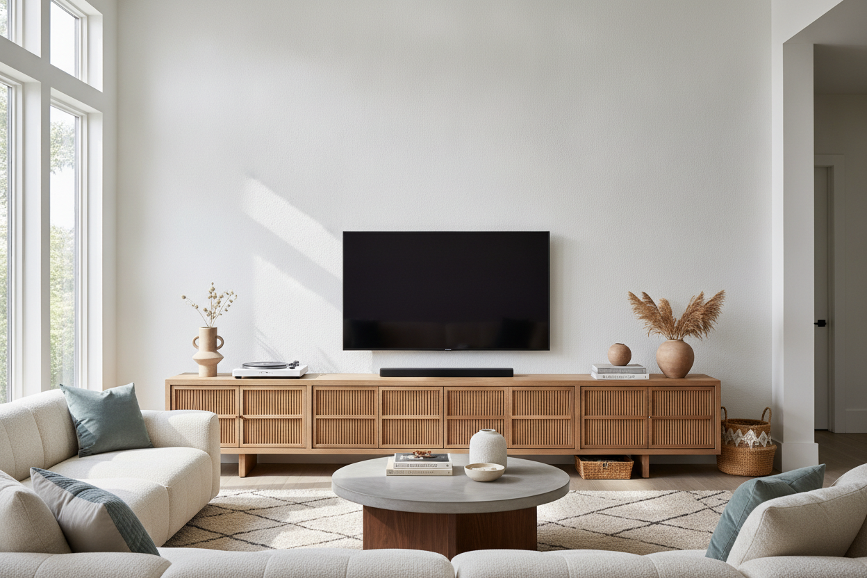 Your Living Room Looks Flat (You Need a Textured Media Console)