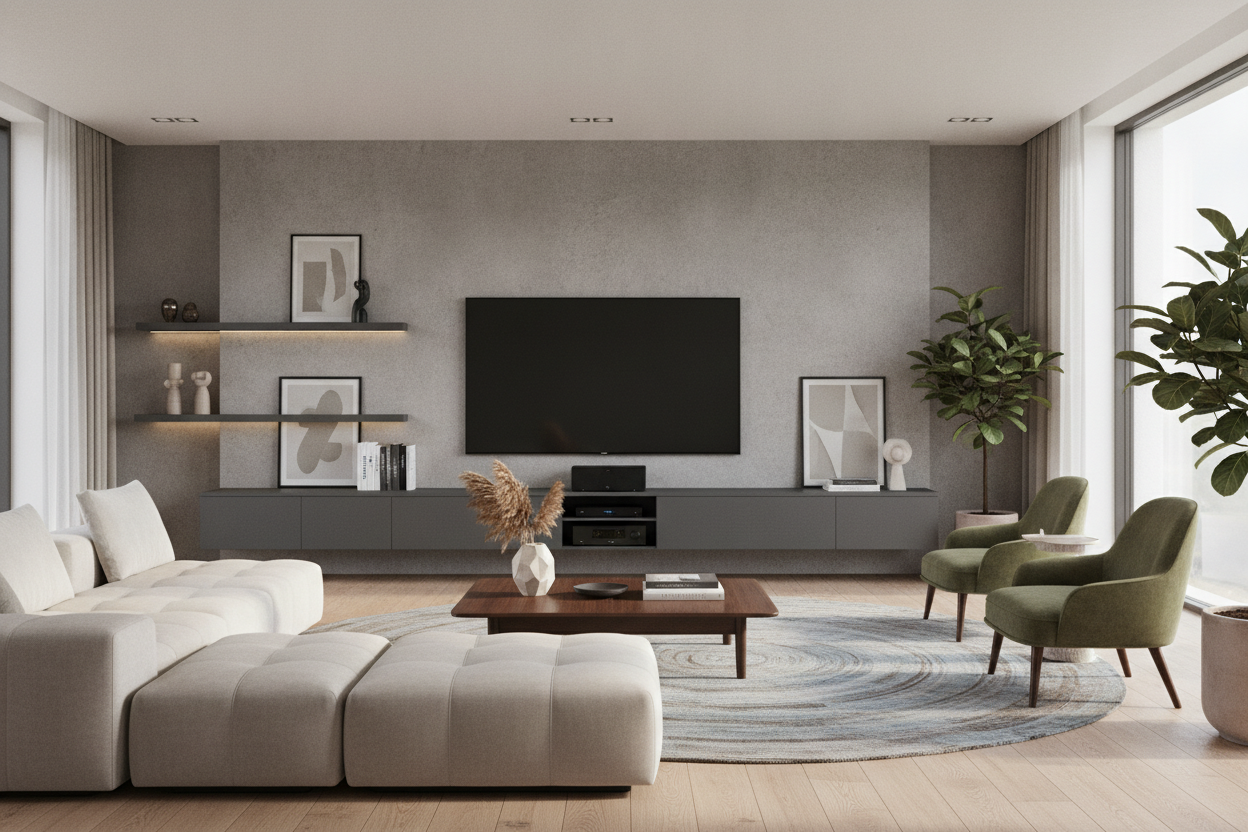 Is an 86 Inch Floating TV Stand Too Big for a Normal Room?