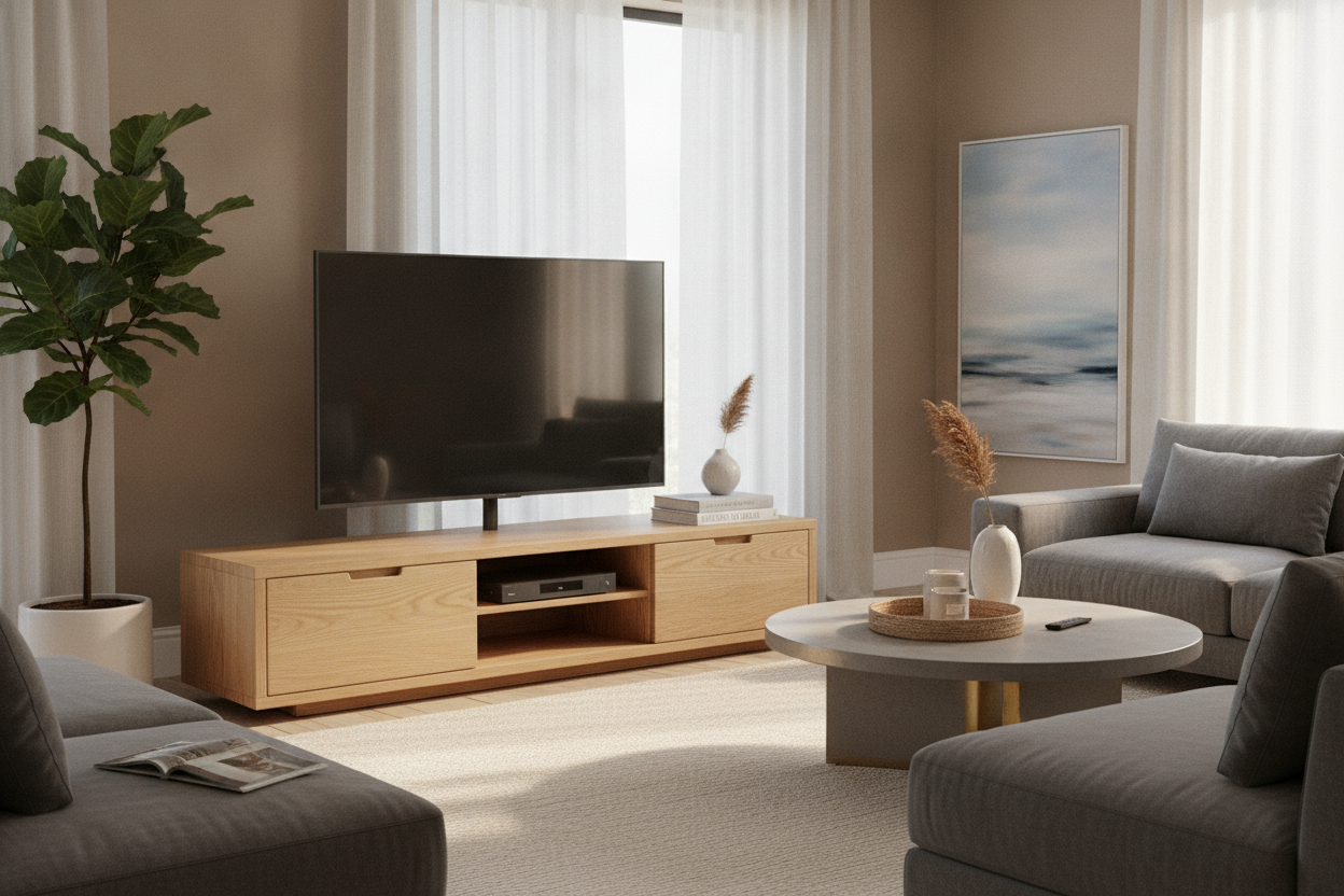 A Contemporary Television Stand Doesn't Need to Look Like a Spaceship