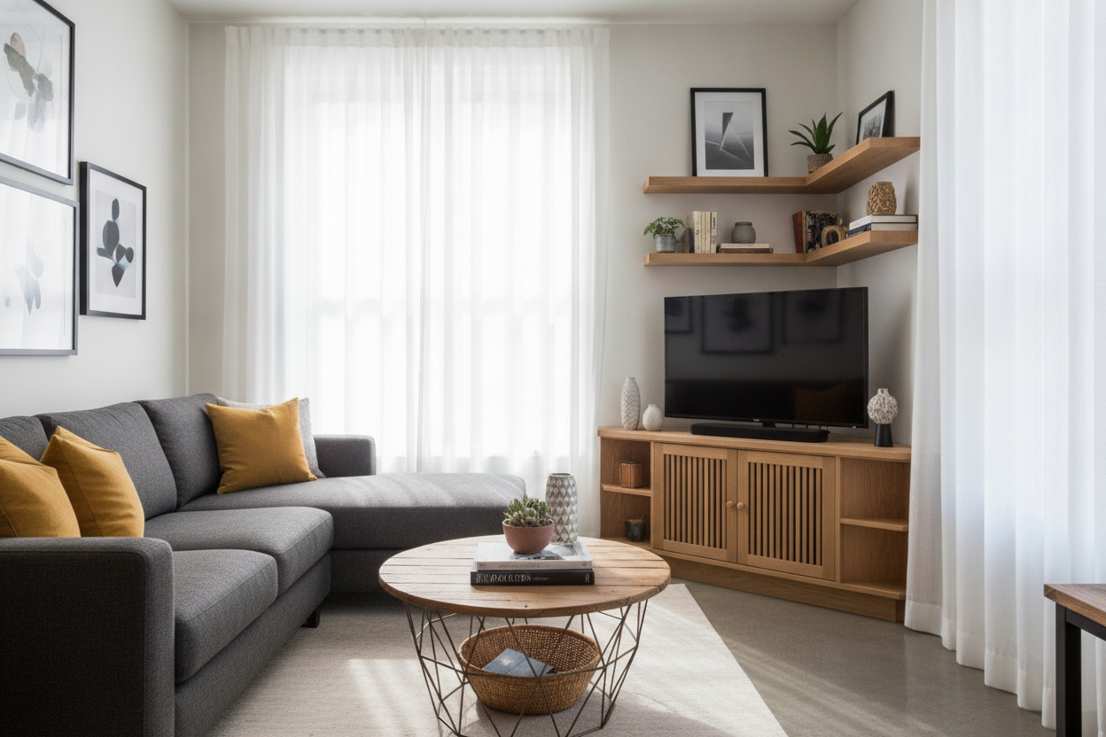 I Refused Small Corner TV Stands Until I Rented This Apartment