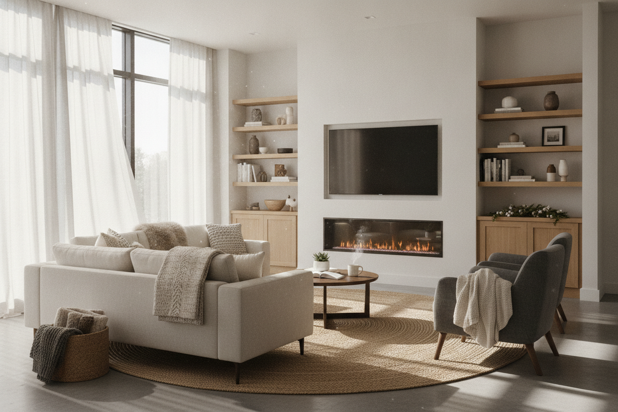 How an Electric Fireplace and TV Setup Cured My Freezing Living Room