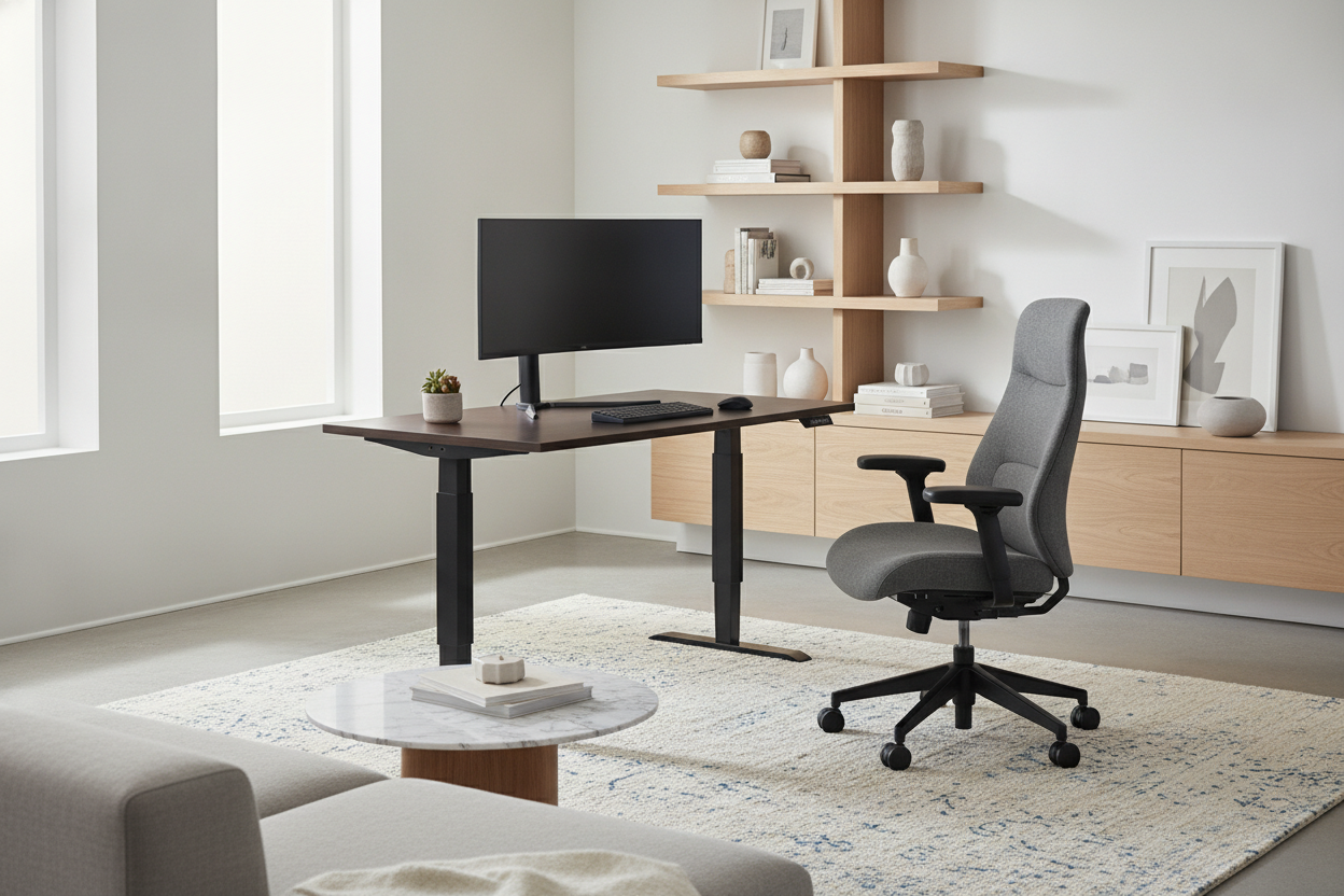 I Put a Corporate HON Standing Desk in My House (And I Love It)