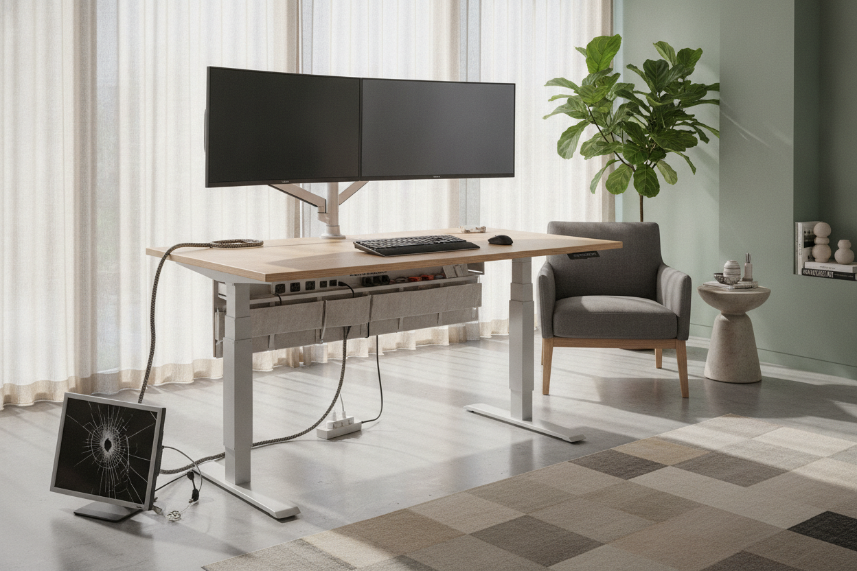 The Monitor-Smashing Reason I Upgraded to a Standing Desk With Outlet