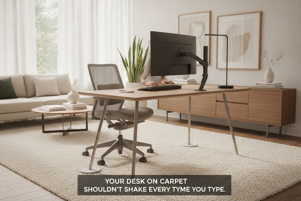 Your Desk on Carpet Shouldn't Shake Every Time You Type