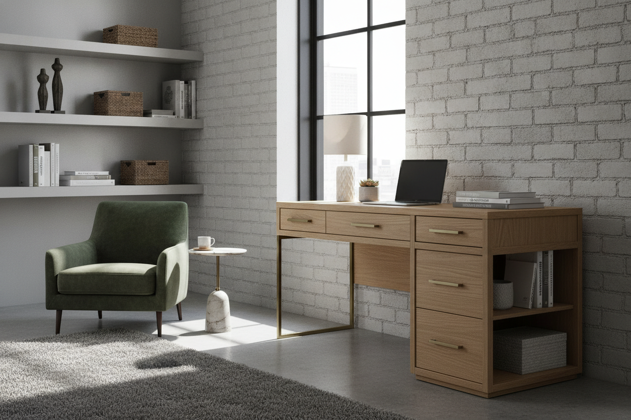 Yes, a Desk With Drawers Modern Enough for Your Living Room Exists