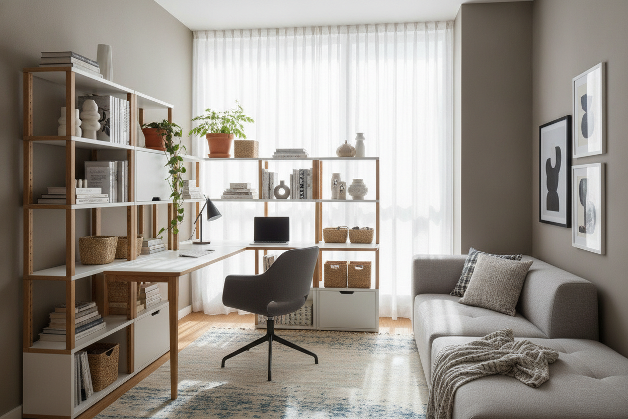 Why Your Cluttered Office Needs a Modular Desk and Shelves