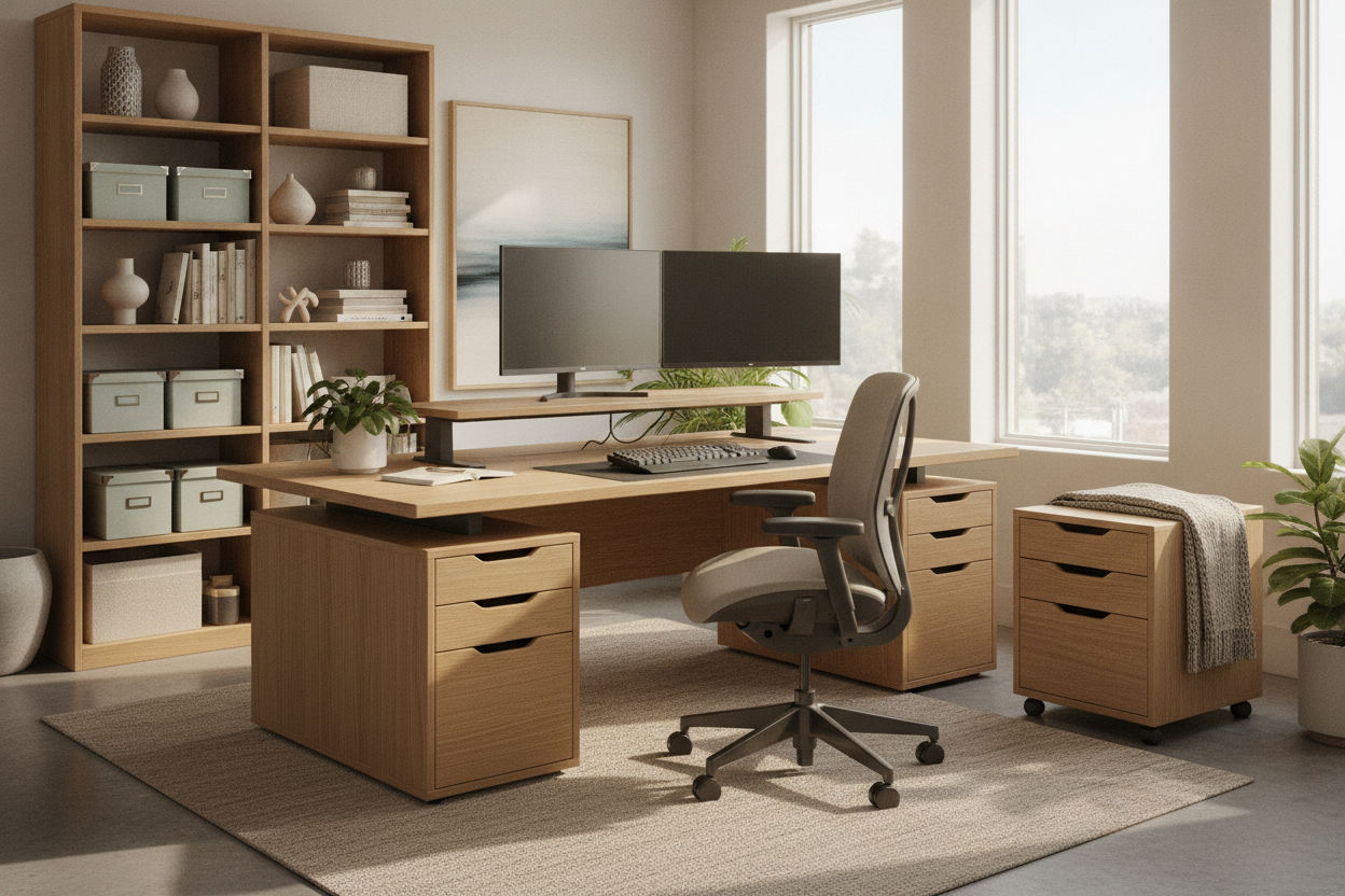 How an Ergonomic Desk With Drawers Finally Fixed My WFH Posture