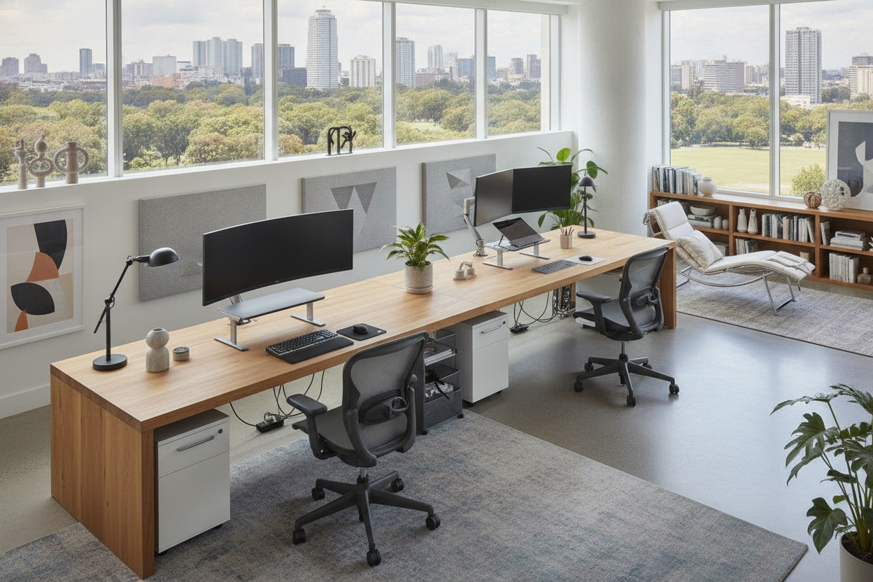 I Traded My L-Shaped Setup for One Continuous Long Desk