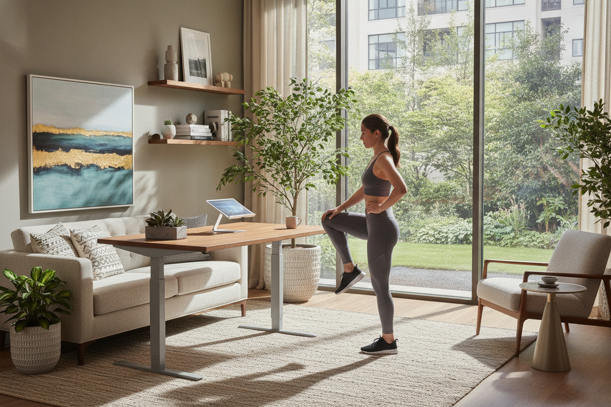 Ab Exercises Standing at Desk: Core Engagement Routines, Spatial Planning, and Workstation Stability