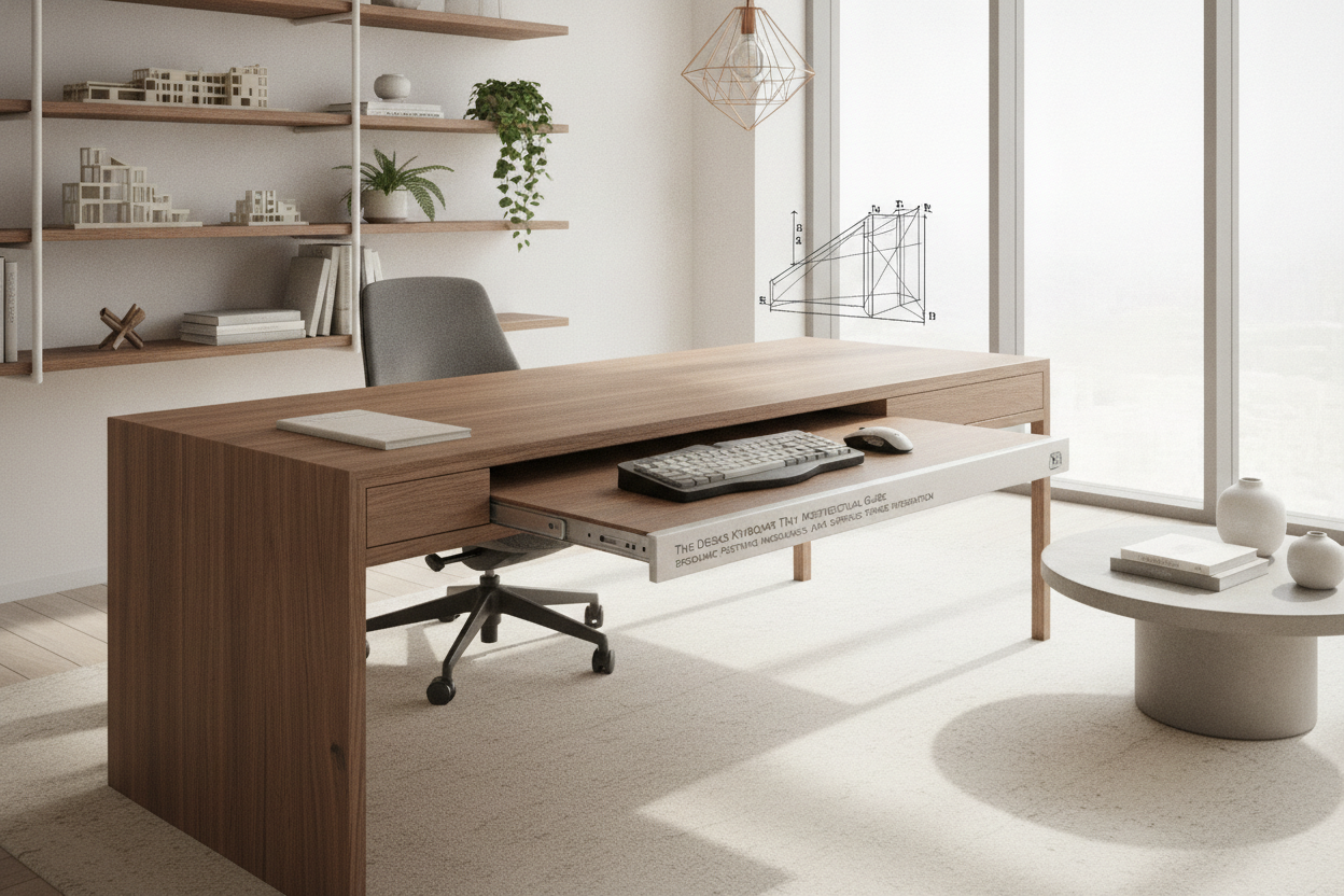 The Desks Keyboard Tray Architectural Guide: Ergonomic Positioning, Mounting Mechanics, and Surface Storage Integration
