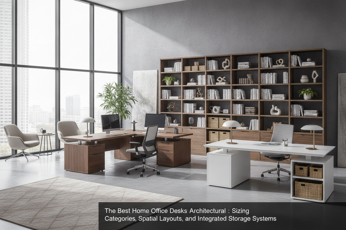 The Best Home Office Desks Architectural Guide: Sizing Categories, Spatial Layouts, and Integrated Storage Systems
