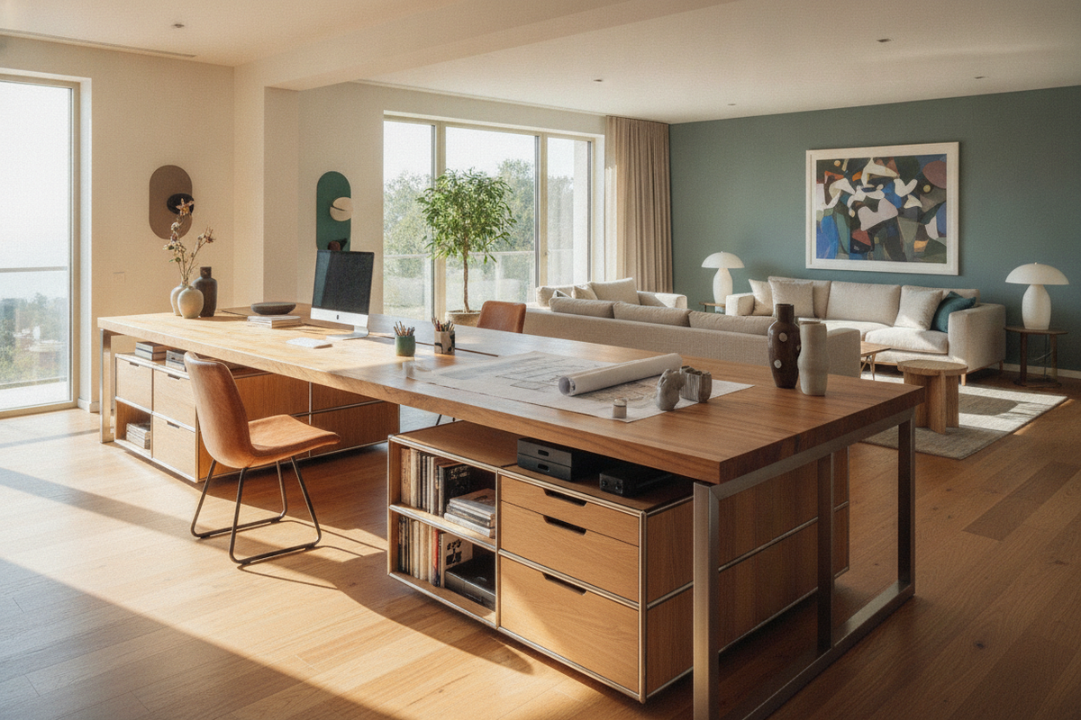 The Big Table Desk Architectural Guide: Span Geometry, Room Scale, and Multi-Zone Storage Planning