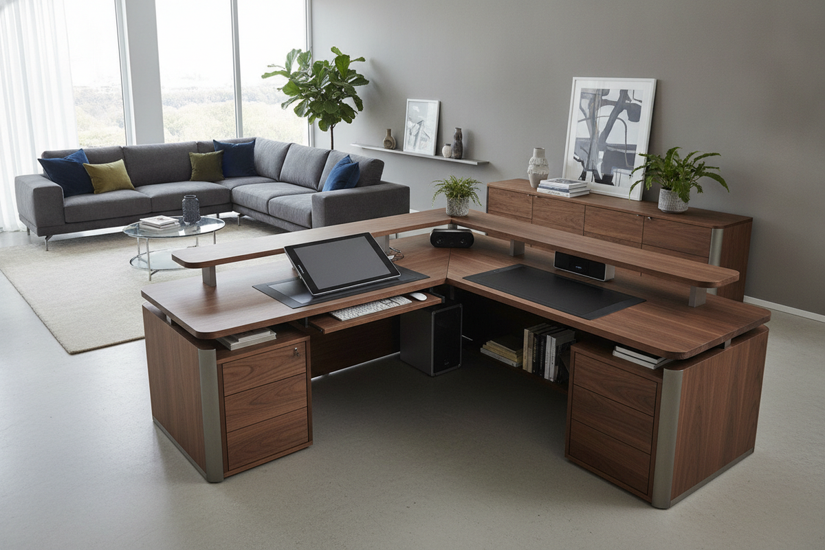 The Strategic Corner L-Shaped Desk Blueprint: Scale Tiers, Surface Geometry, Storage Architecture, and Layout Synergy