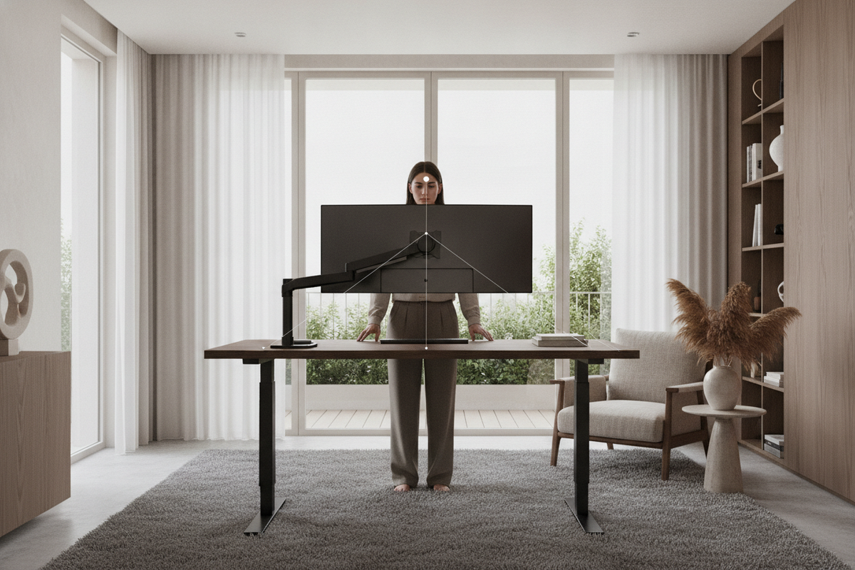 Standing Desk Monitor Height Guide: Finding the Ideal Eye-Level Sightline and Setup Geometry