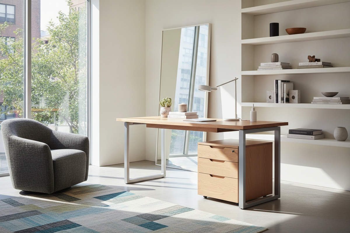 Design Within Reach Standing Desk Blueprint: Designer Aesthetics, Proportions, and Office Storage Integration