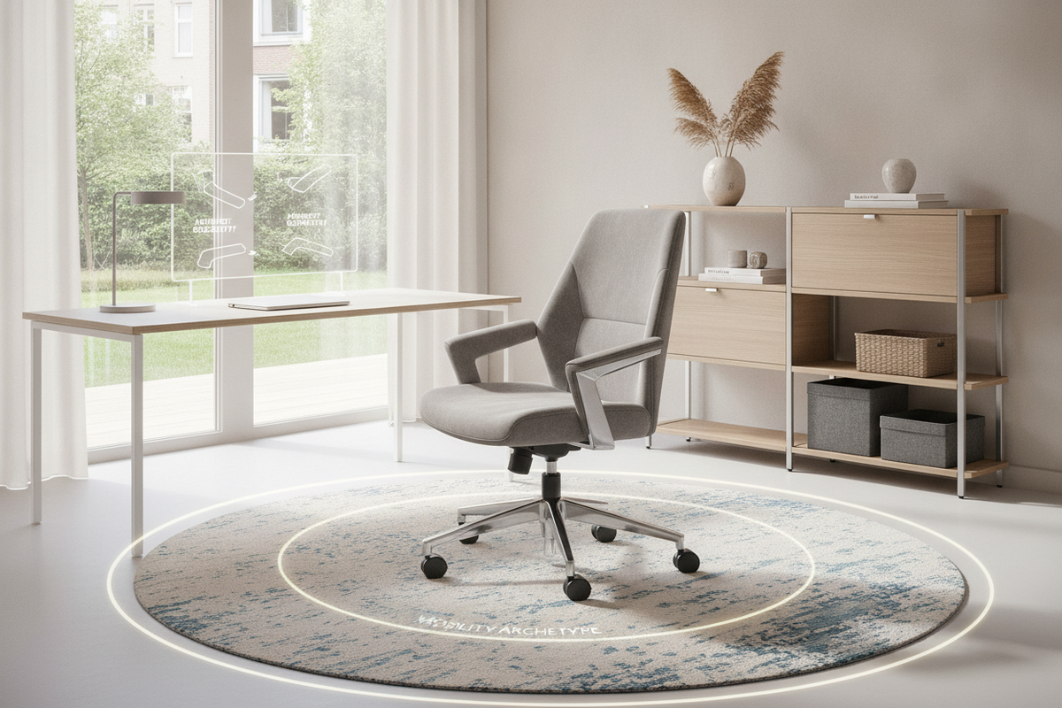 Desk Chair with Wheels and Arms Guide: Mobility Archetypes, Armrest Geometry, Spatial Fit, and Storage Pairing