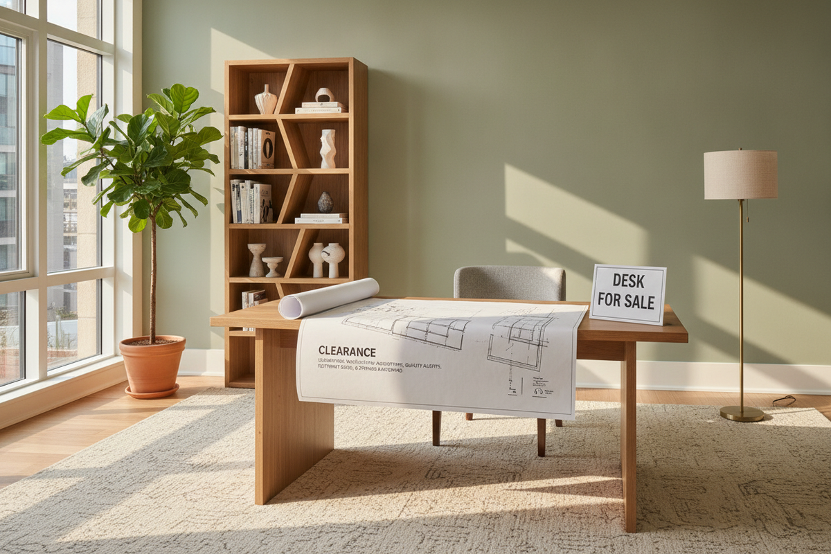 Desk for Sell and Clearance Blueprint: Workstation Archetypes, Sale Quality Audits, Footprint Sizing, and Storage Matching