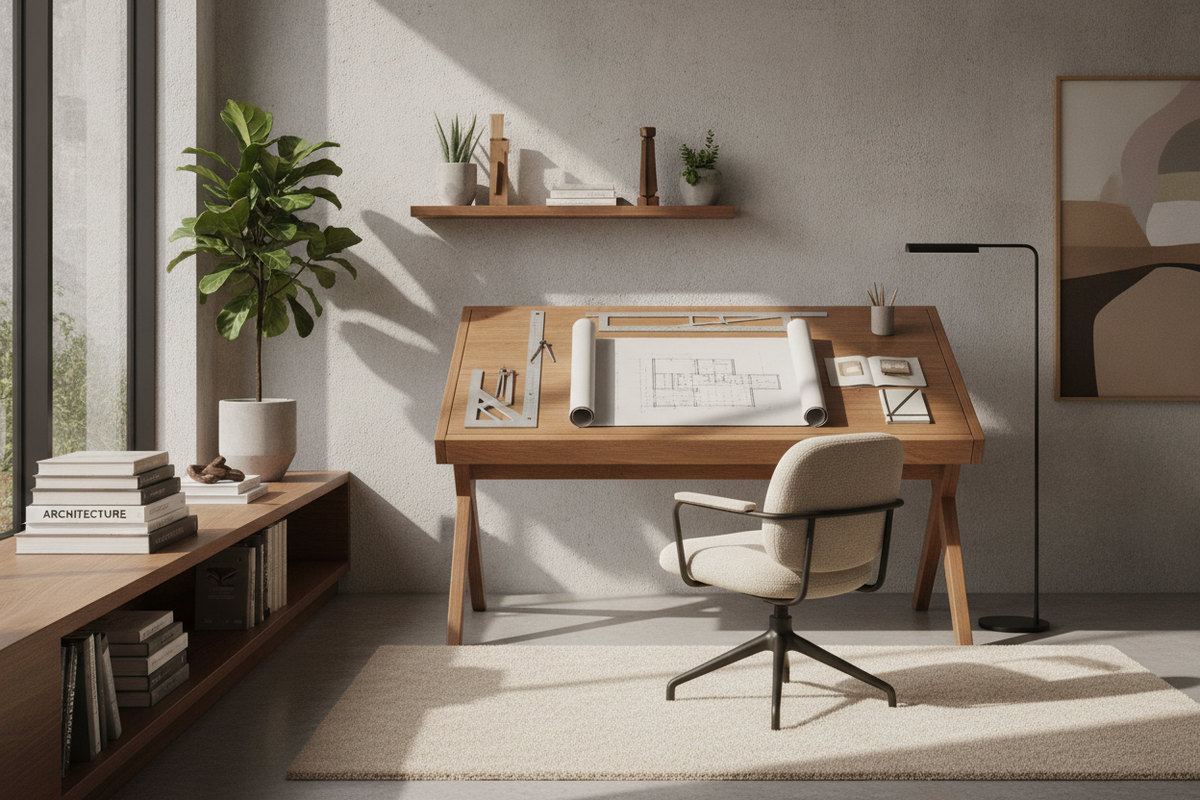 Desk for Reading Blueprint: Workstation Archetypes, Surface Geometry, Book Storage, and Ergonomic Sightlines