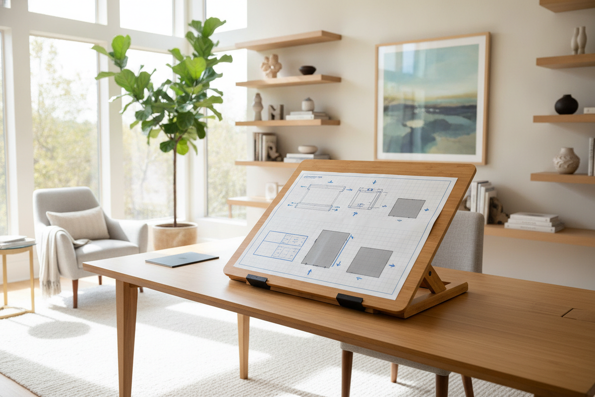 Cooper Standing Desk Converter Blueprint: Natural Bamboo Architecture, Elevation Dynamics, Spatial Footprints, and Storage Integration