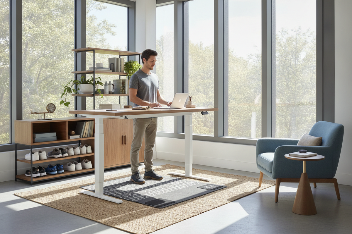 Standing Work Endurance Blueprint: Posture Pacing, Kinetic Geometry, Footwear Dynamics, and Workspace Storage Architecture