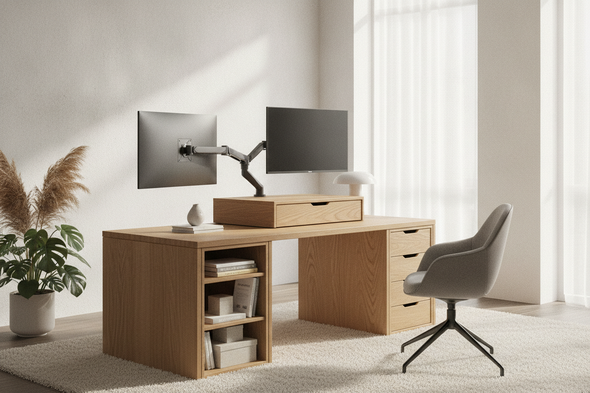 How to Raise Monitor on Desk: Riser Methods, Mounting Systems, and Storage Integration