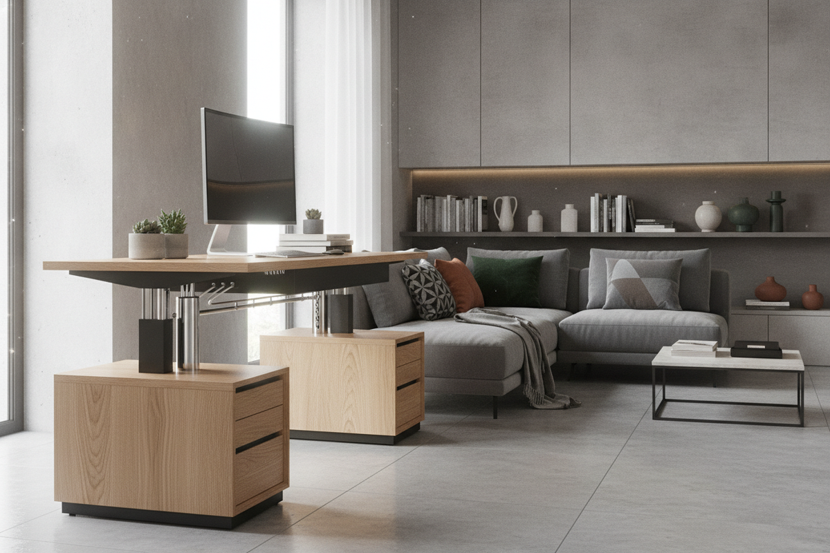 Hydraulic Adjustable Desk Guide: Mechanism Mechanics, Spatial Sizing, and Storage Integration