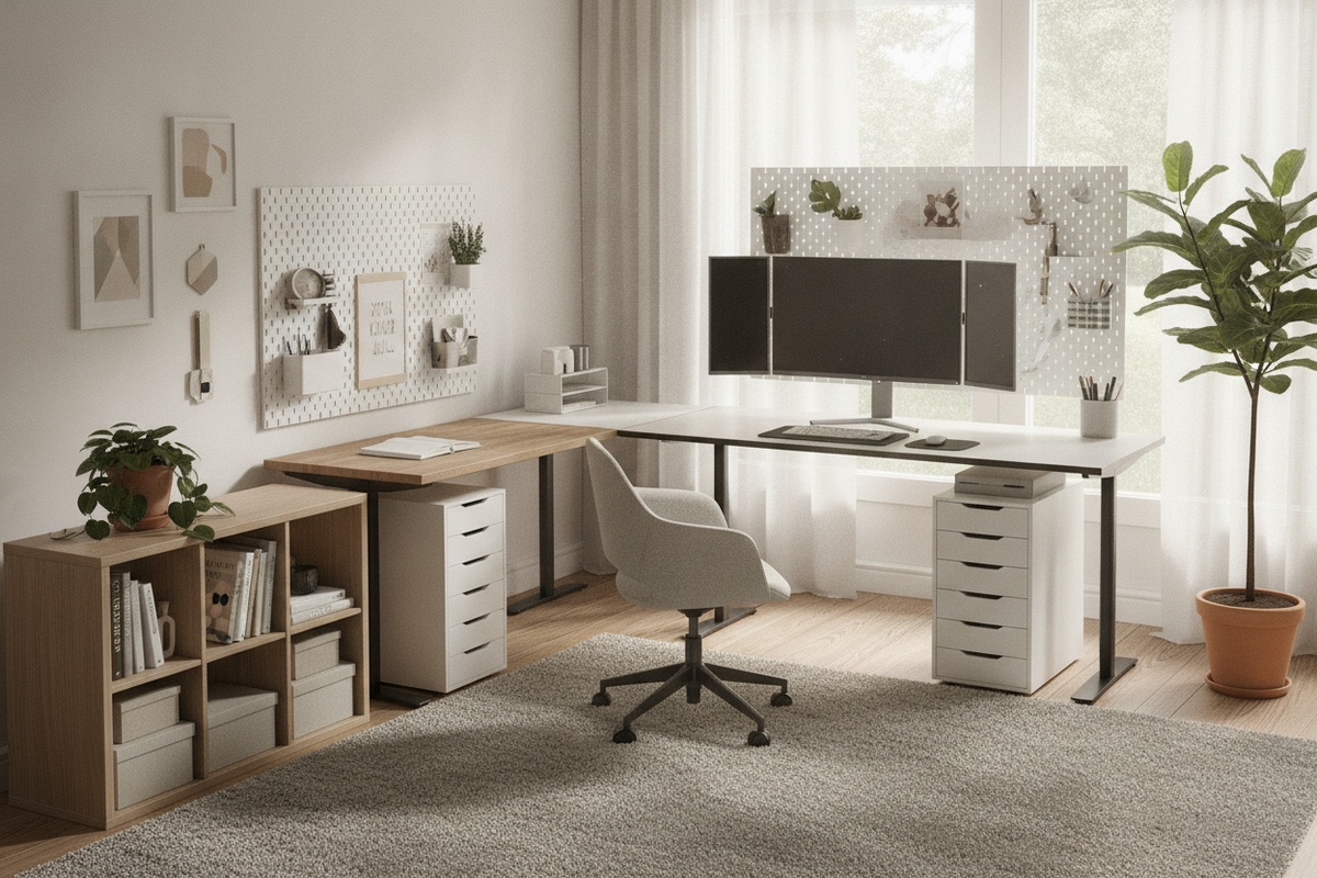 IKEA Desk Set Up Guide: Modular Bases, Spatial Sizing, and Custom Layouts