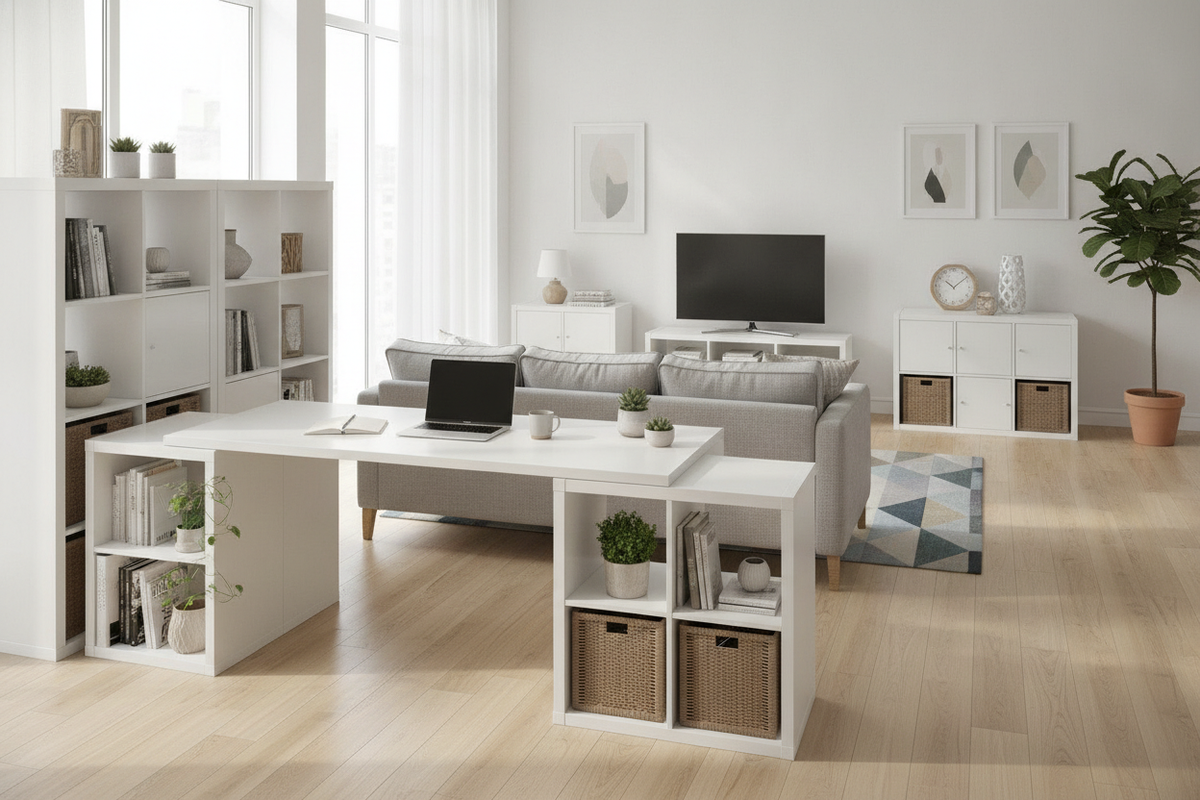 Kallax Combination Desk Planning Guide: Modular Storage, Layouts, and Assembly Architecture