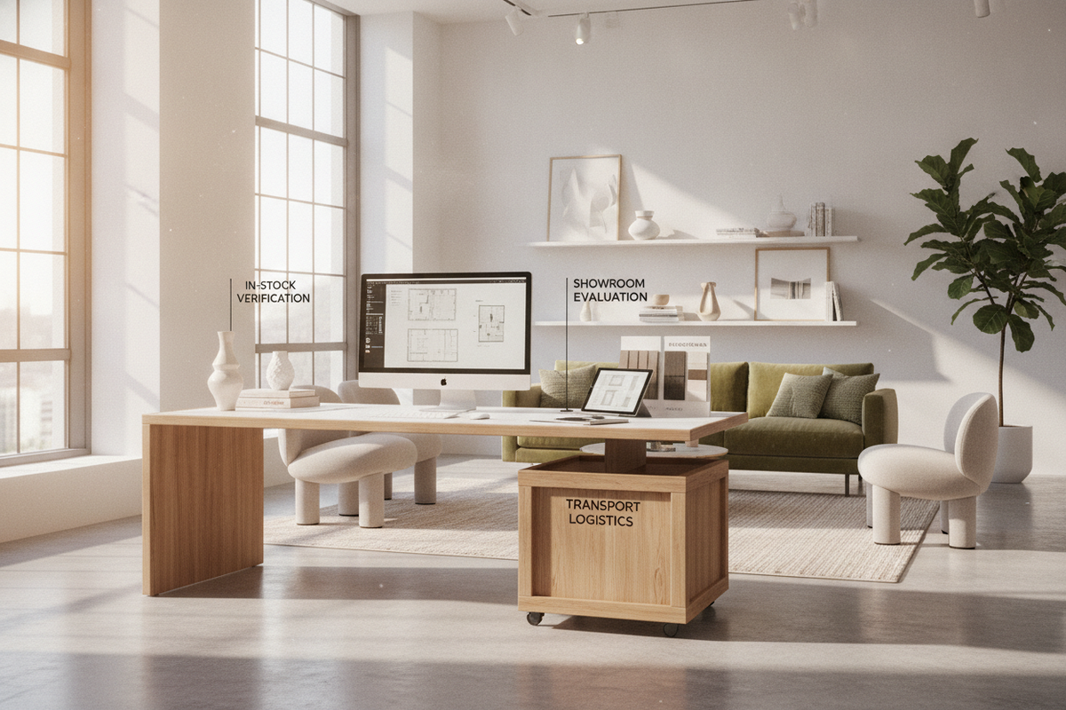 L-Shape Desk In-Store Buying Guide: In-Stock Verification, Showroom Evaluation, and Transport Logistics