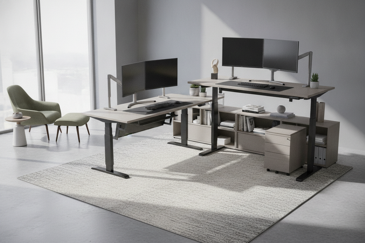 Adjustable Desk L-Shape Planning Guide: Frame Mechanics, Corner Layouts, and Dynamic Storage