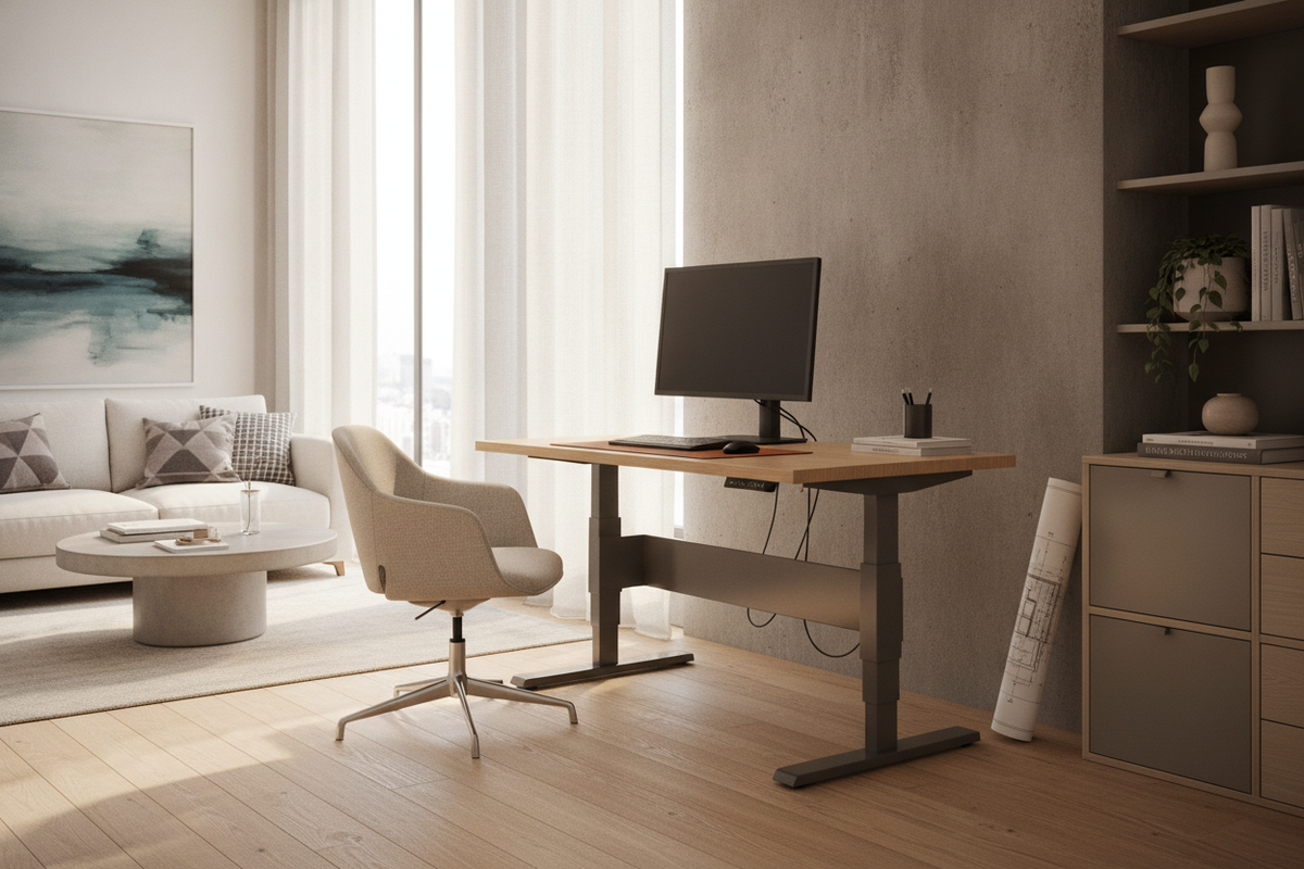 Adjustable Lift Desk Planning Guide: Dimensions, Motor Mechanics, and Storage Architecture