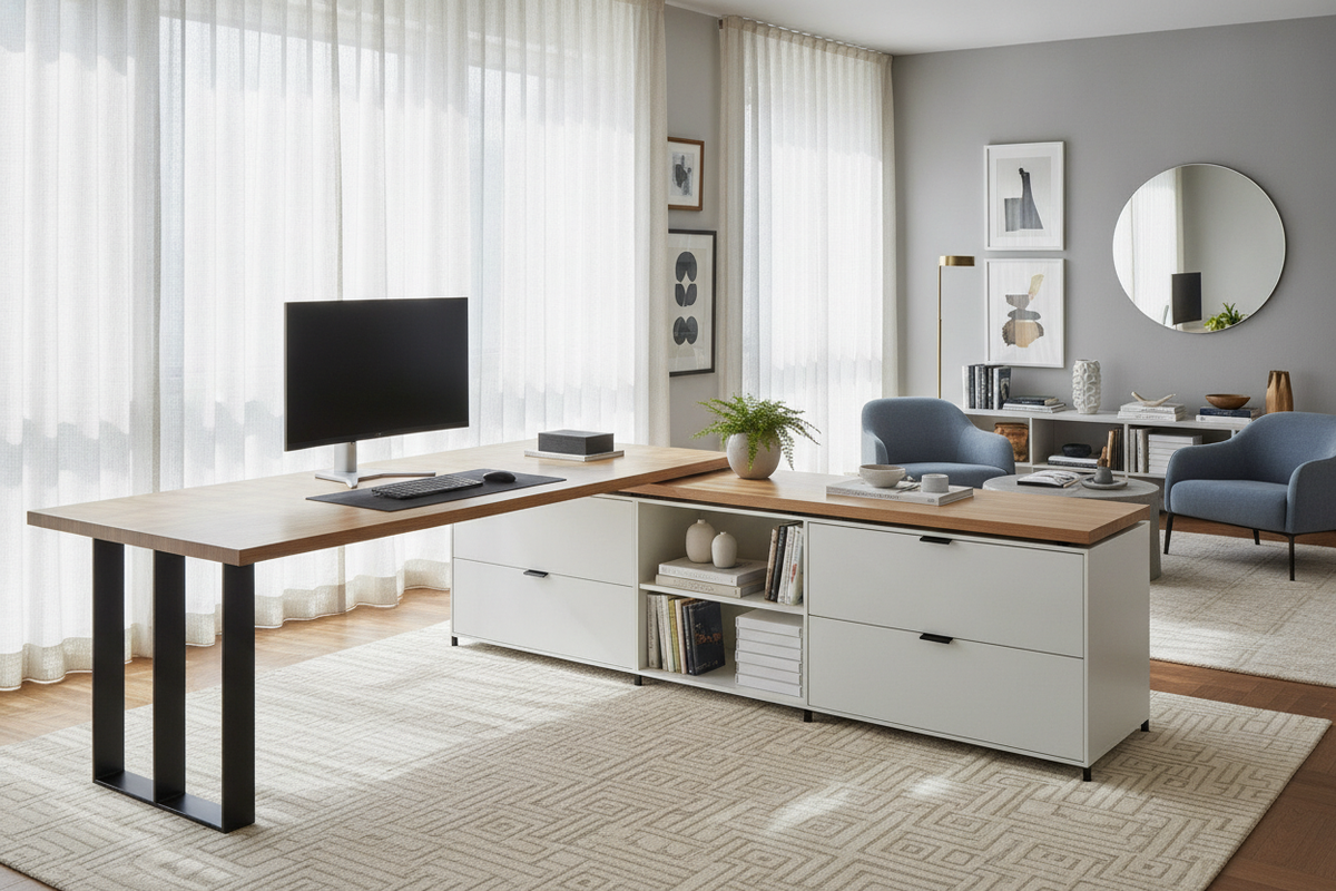 96 Inch Desk Layout Guide: Room Planning, Structural Span, and Dual-Zone Storage