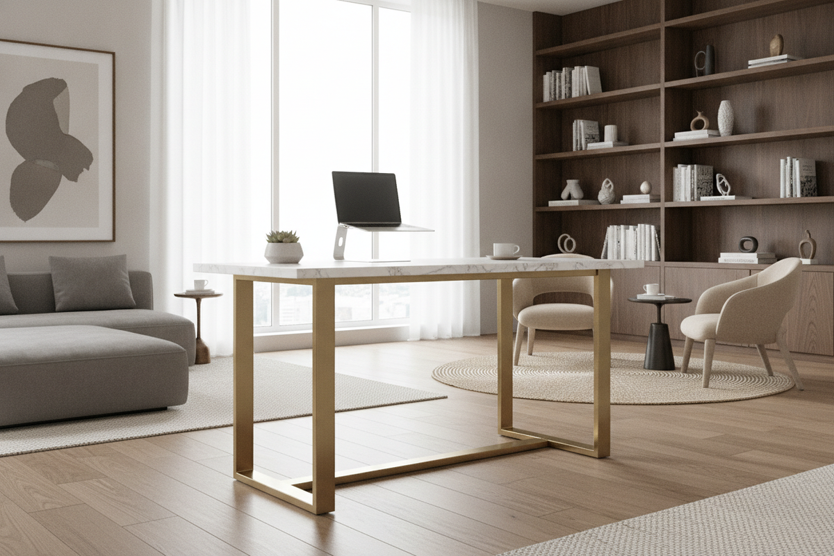 Marble Standing Desk Guide: Stone Finishes, Frame Stability, and Room Layouts