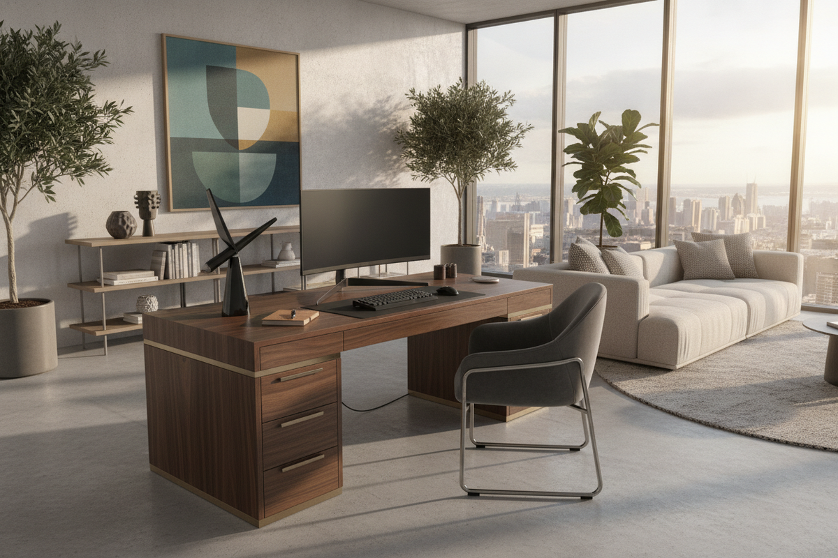 Luxury Computer Desk Guide: Craftsmanship, Architectural Scale, and High-End Workspace Integration