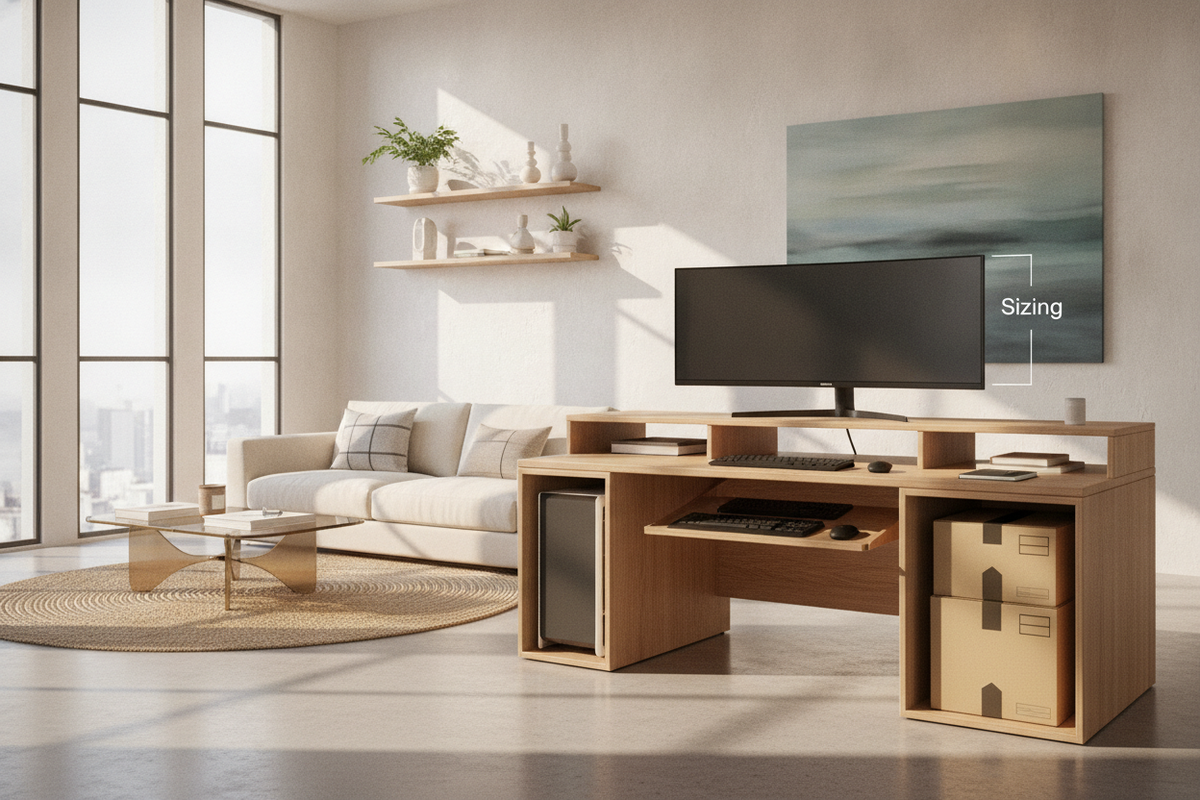 Monitor Box Stand Guide: Desk Storage and Sizing