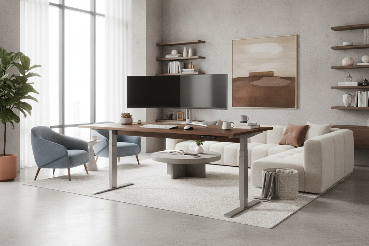 Rising Table Setup: Sizing a Large Standing Desk