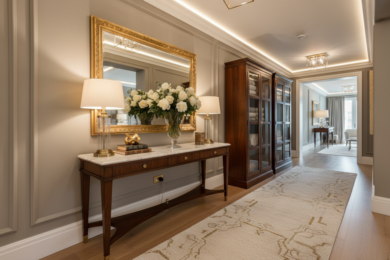 How to Style Furniture Hall Storage for a Luxury Look