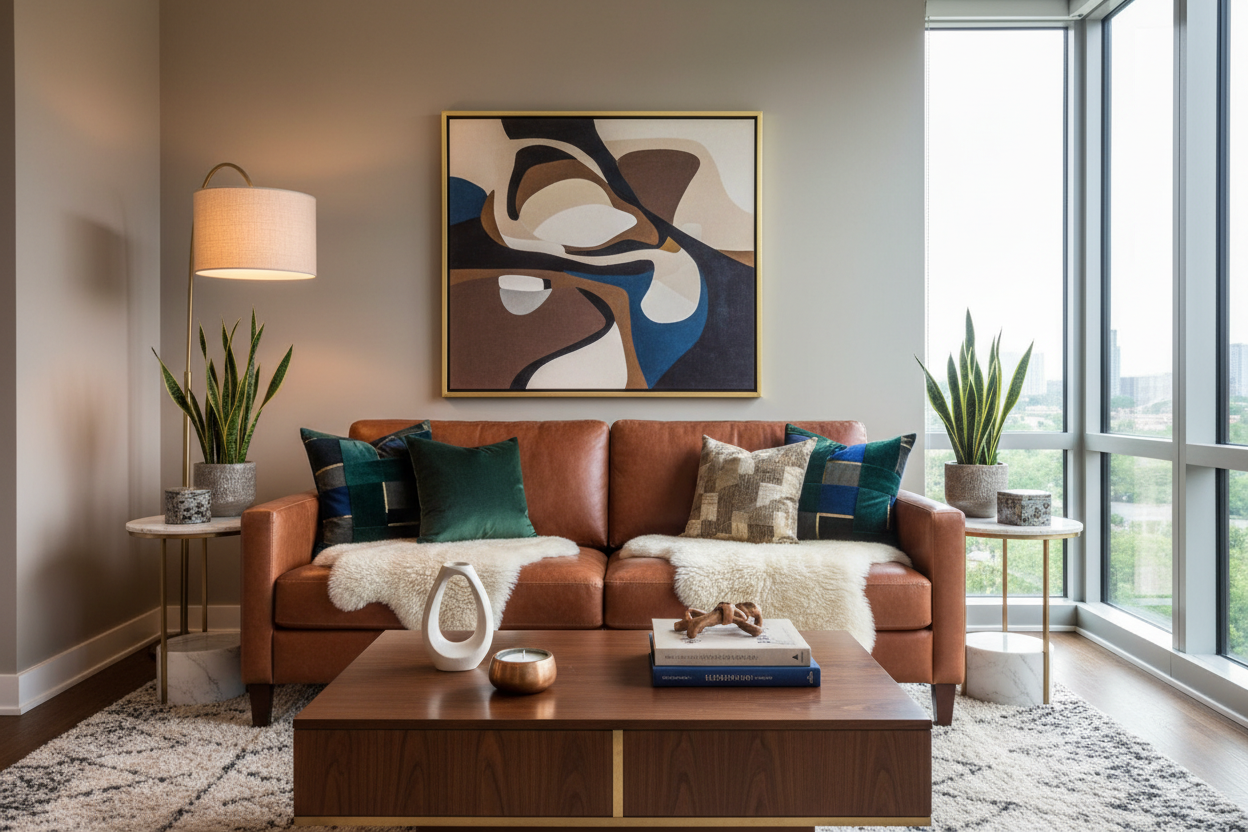 How to Style a Brown Leather 2 Seater Couch for Luxury