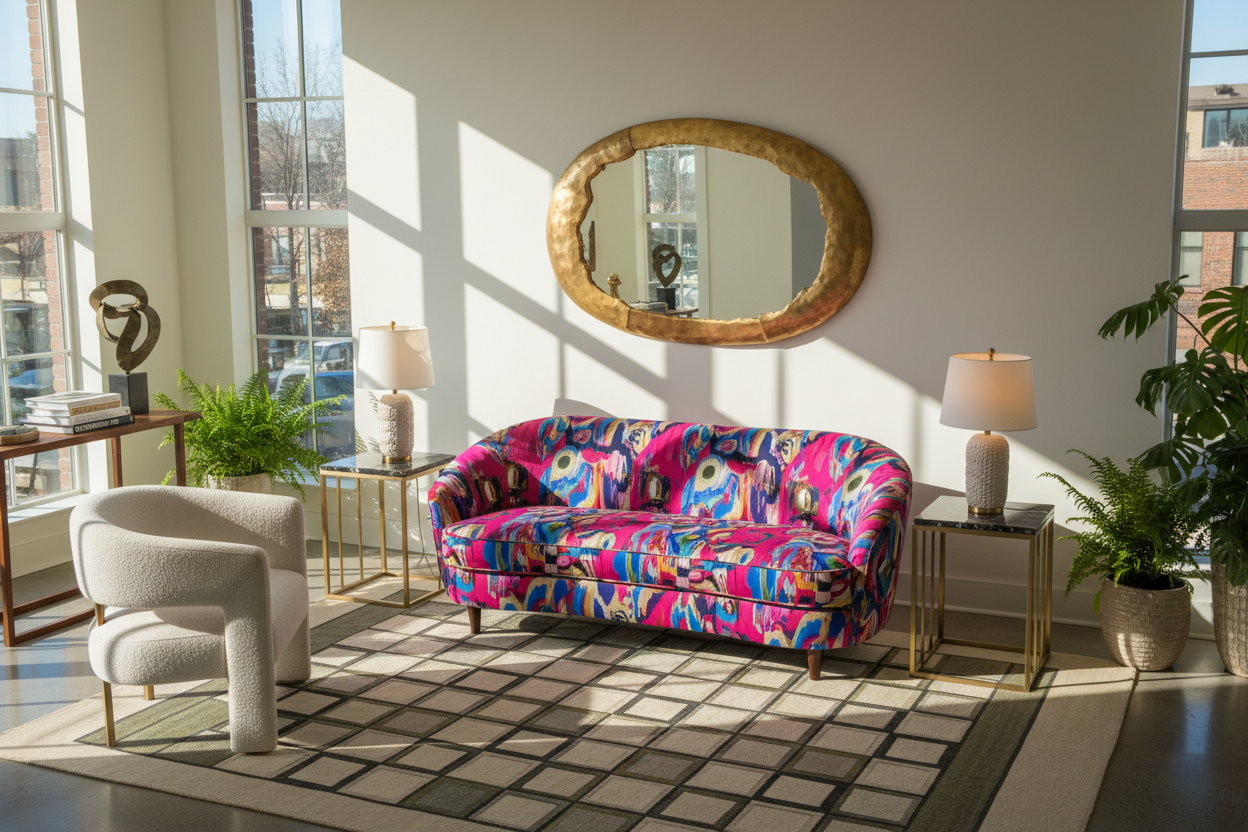 How to Style a Funky Loveseat for a High-End Aesthetic