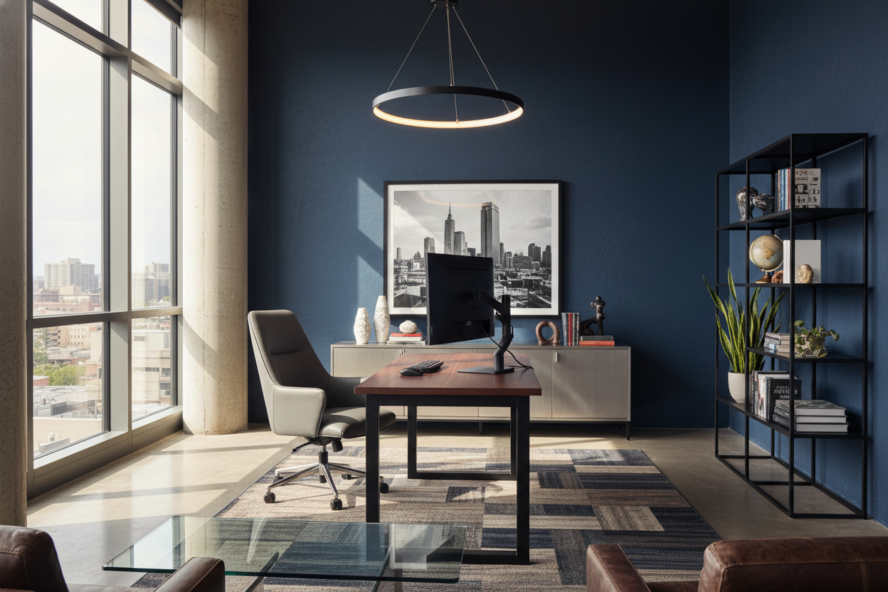 Designing a Modern Man Office That Commands Respect