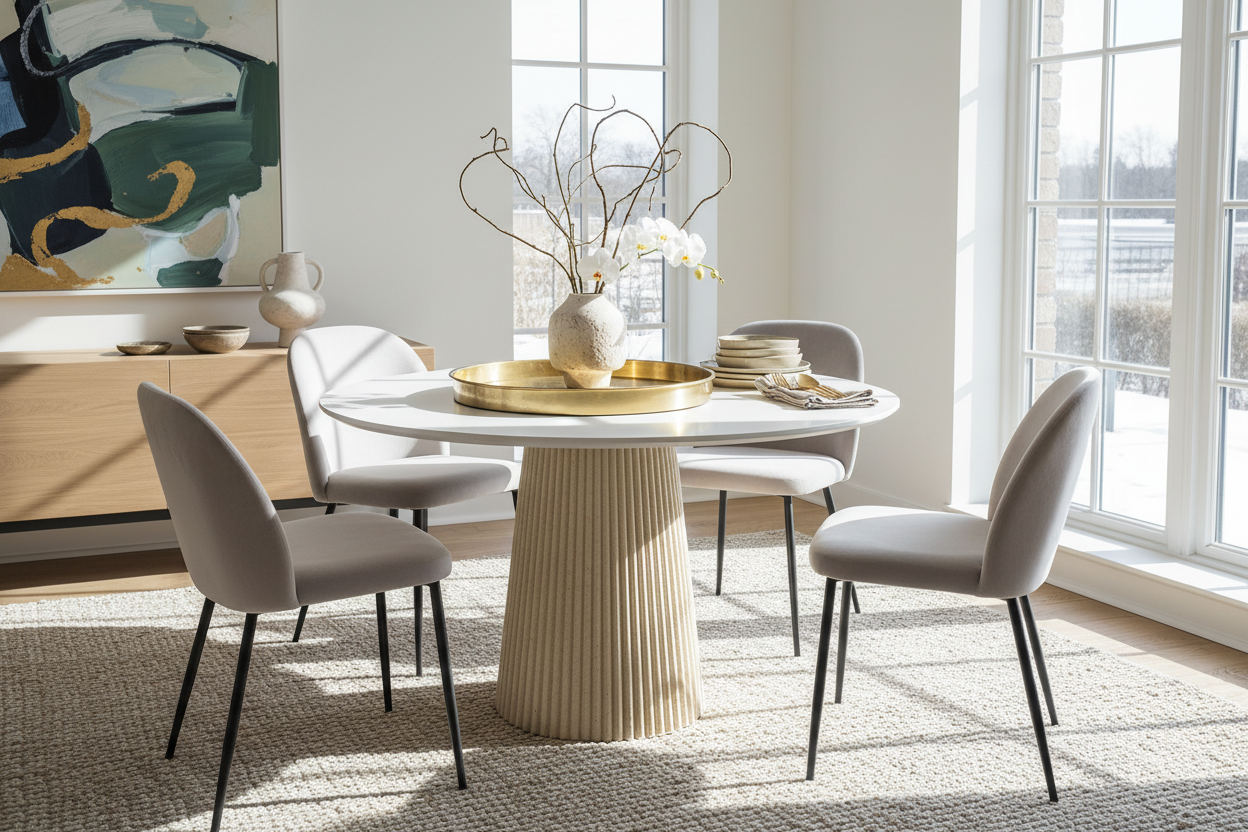 Styling the IKEA White Round Table for a High-End Look