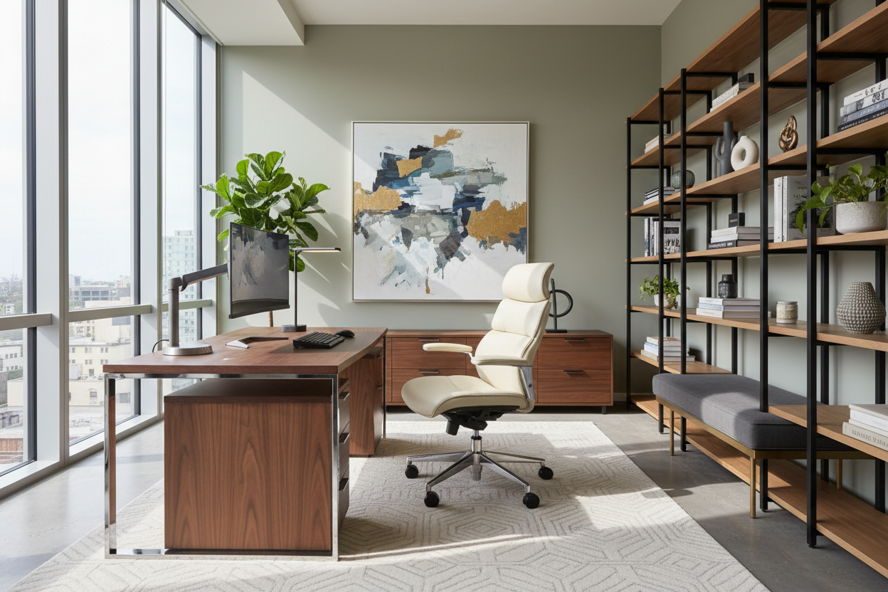 How to Style Modern Home Office Furniture Design for a Luxury Look