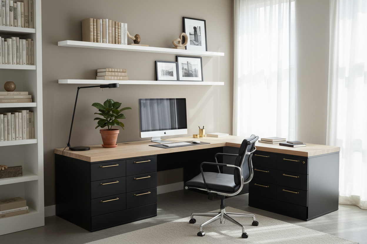 How to Style a Corner Desk at IKEA for a High-End Look
