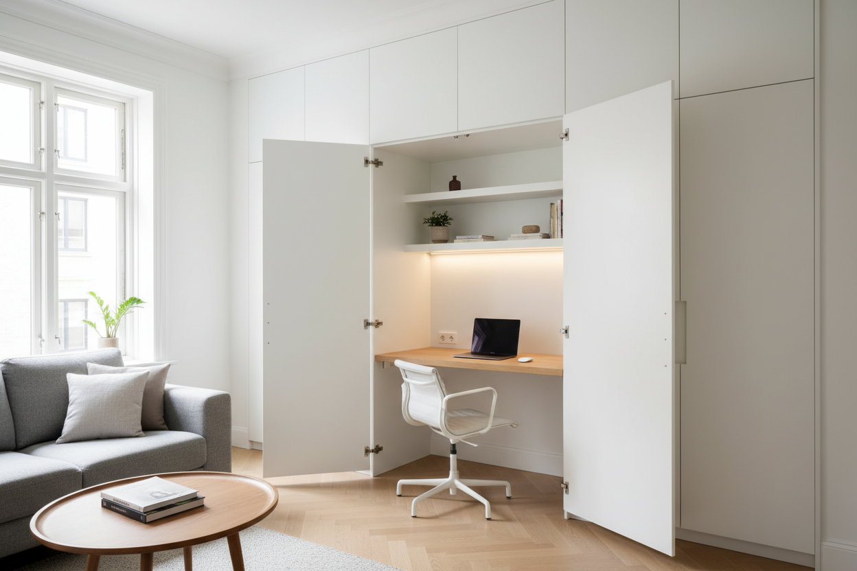Elevate Your Small Space With This IKEA Hideaway Desk Hack